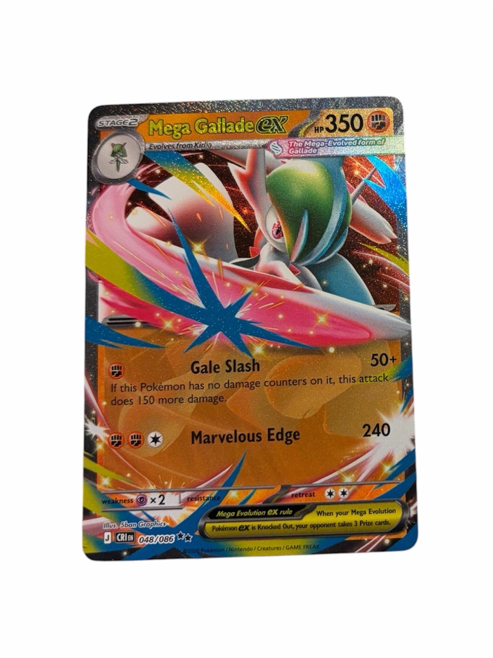 Pokemon Mega Gallade ex ME04: Chaos Rising (CRI)